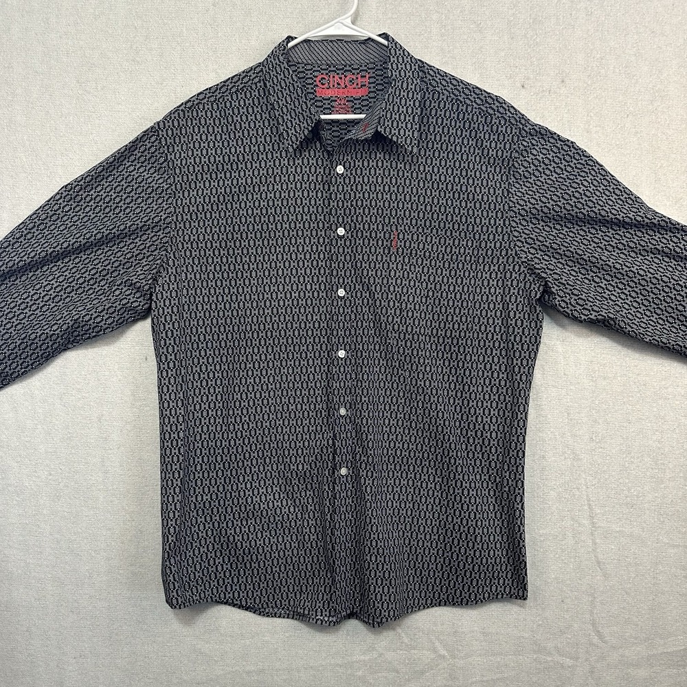 Cinch Modern Fit Long Sleeve Button Down Men's XXL  Flip Cuff Rodeo CowboyCasual